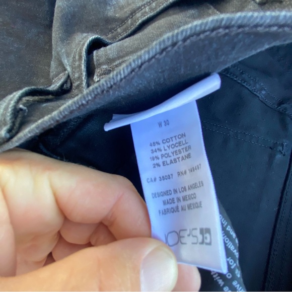 Joes Jeans Flawless the Icon Mid Rise Skinny Ankle Black Denim Jeans size 30 10 - Picture 8 of 15